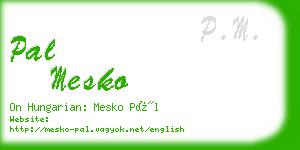 pal mesko business card